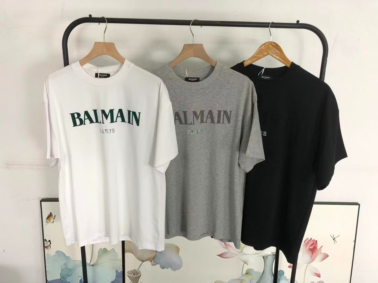 Camiseta Balmain Logo Paris Bordado