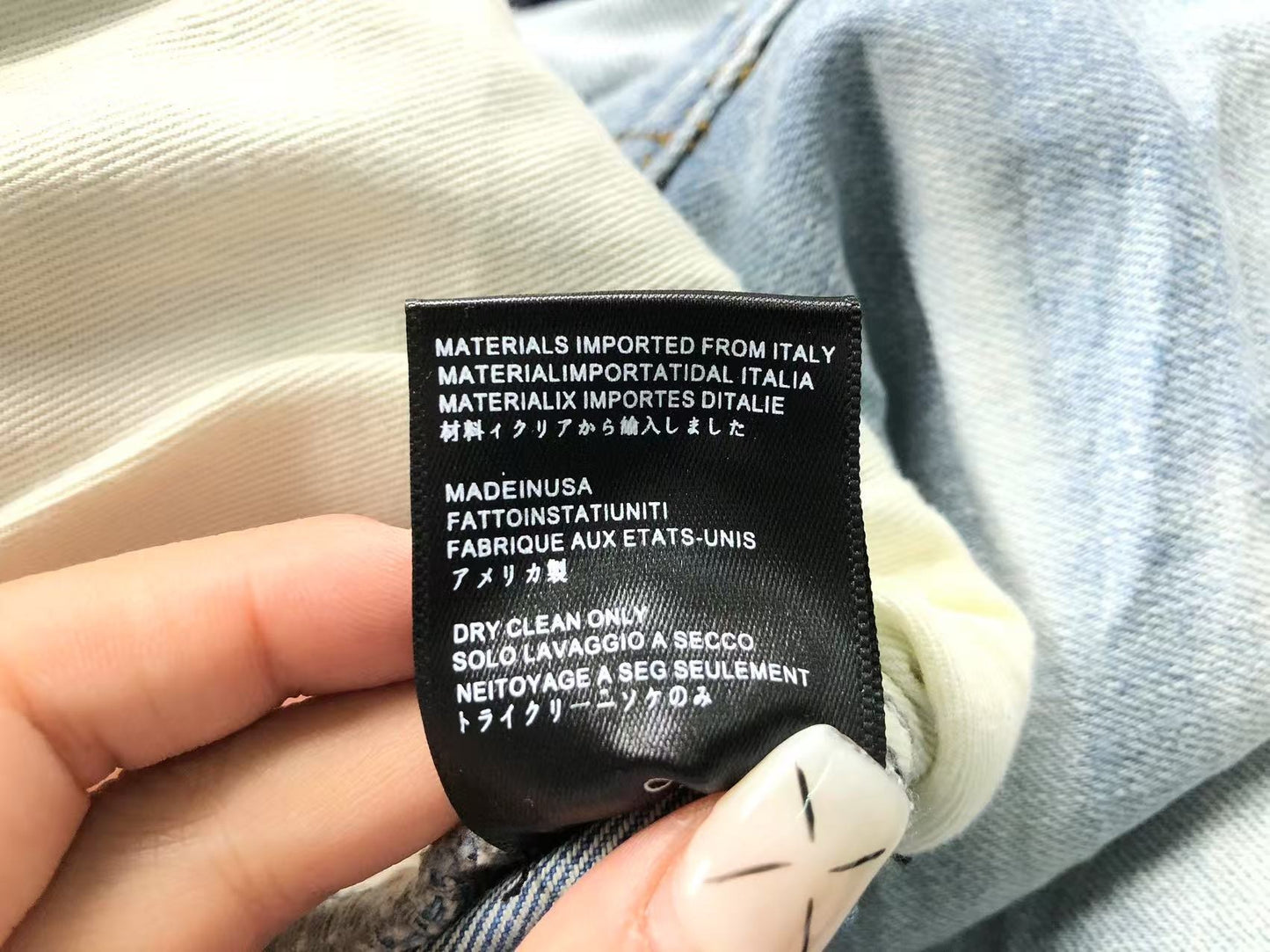Calça AMIRI TR Monogram Ice Blue Denim