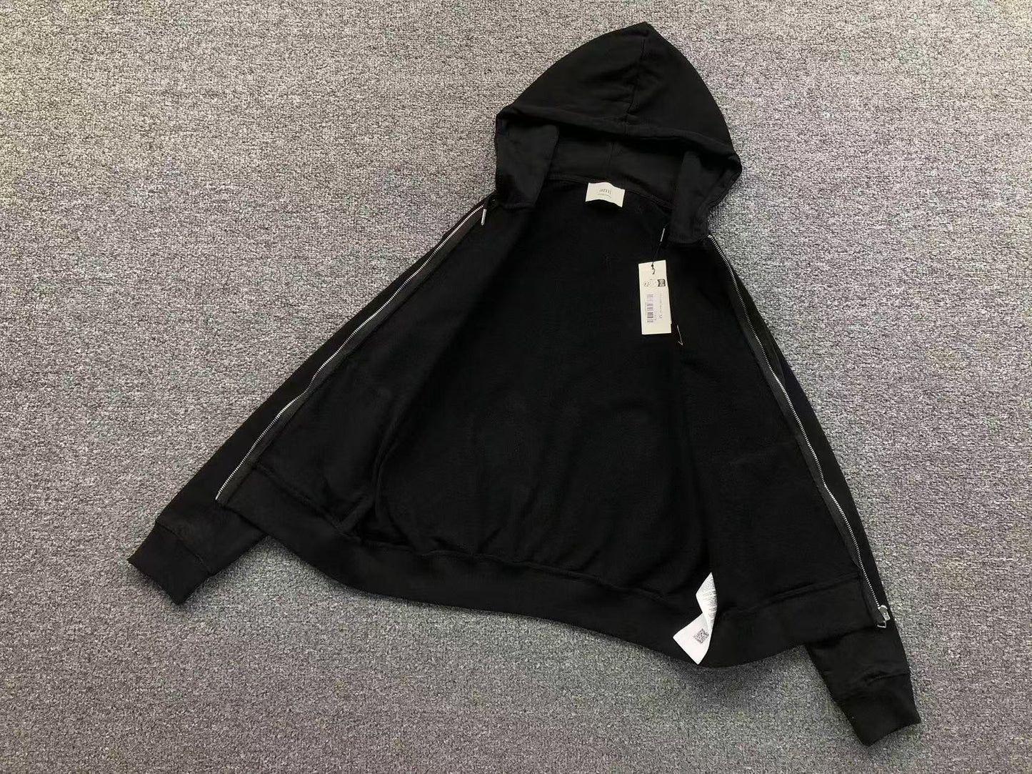 Moletom AMI Paris Hoodie com Zíper
