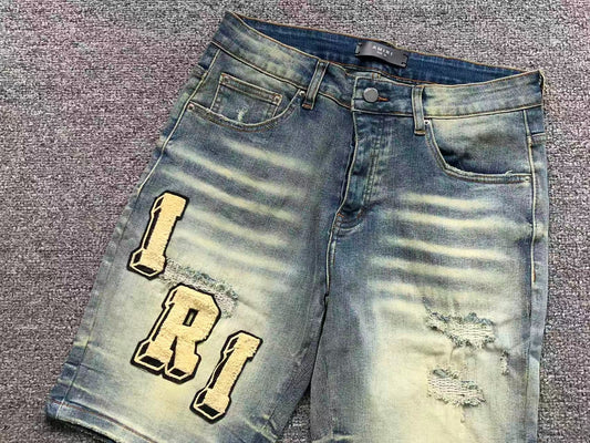 Bermuda Jeans AMIRI Vintage Patch Distressed