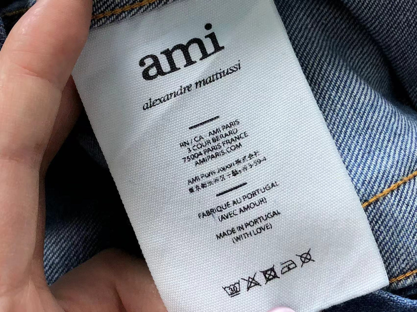 Camisa AMI Paris Denim Heart Classic