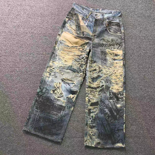 Calça Acne Studios Underground Script Denim