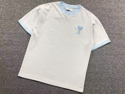 Camiseta AMI Paris Contrast Heart Ringer