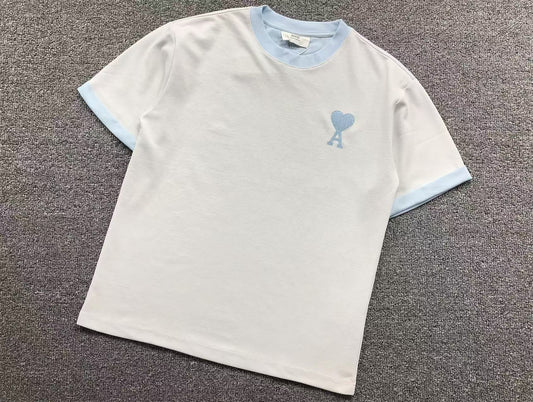 Camiseta AMI Paris Contrast Heart Ringer