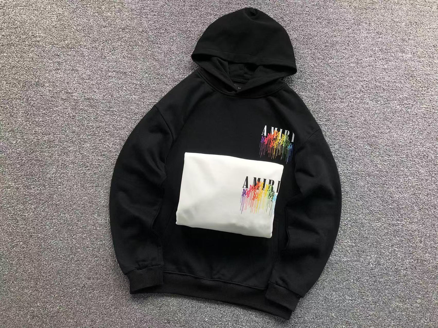 Moletom AMIRI Rainbow Drip Logo Hoodie