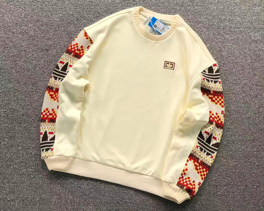 Moletom Adidas Nordic Knit Sleeve Crewneck