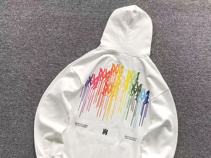 Moletom AMIRI Rainbow Drip Logo Hoodie