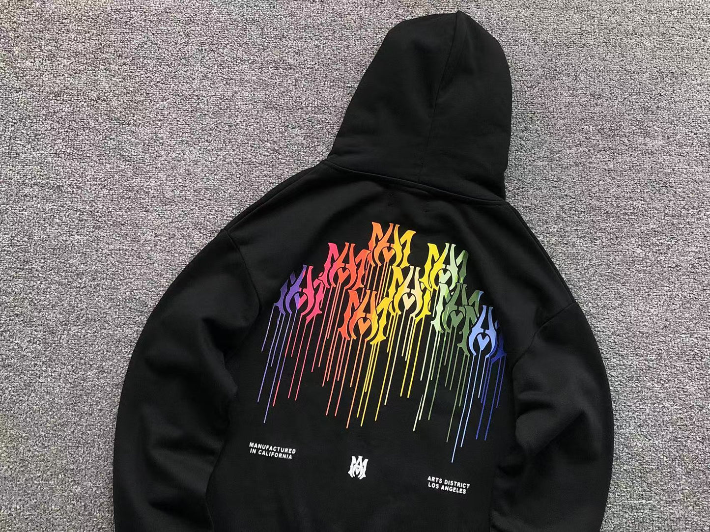 Moletom AMIRI Rainbow Drip Logo Hoodie