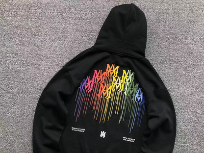 Moletom AMIRI Rainbow Drip Logo Hoodie