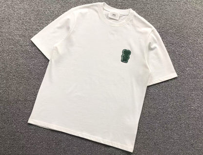 Camiseta AMI Paris Heart Patch Contrast Tee