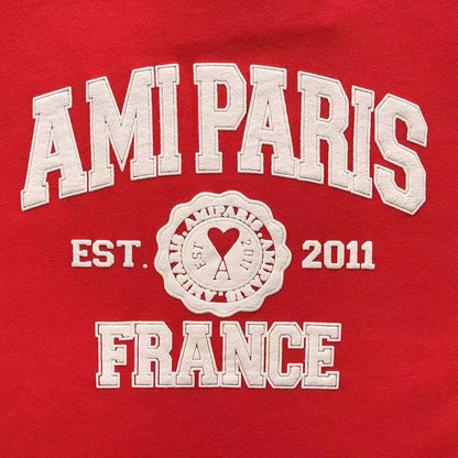 Moletom AMI Paris Varsity Logo Crewneck