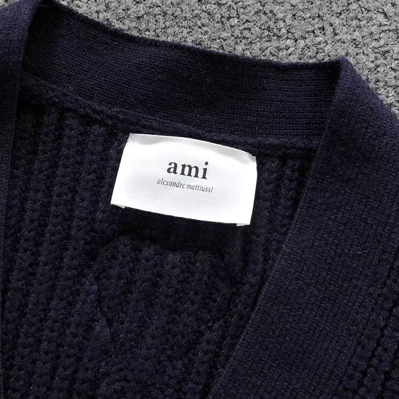 Suéter Cardigan AMI Paris Knit Textured