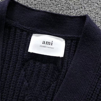 Suéter Cardigan AMI Paris Knit Textured