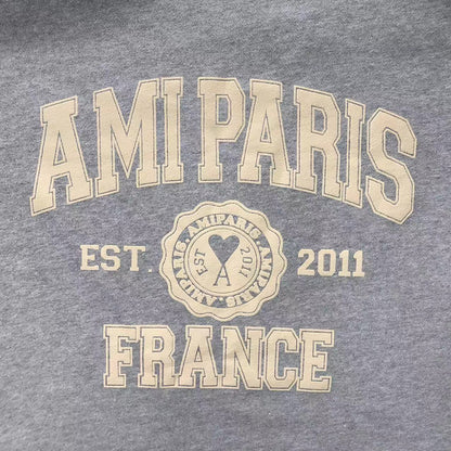 Moletom AMI Paris Varsity Logo Crewneck