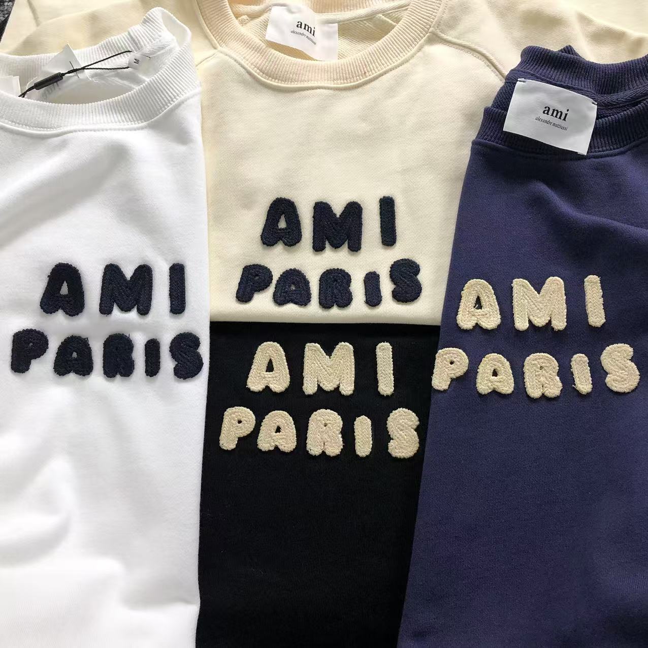 Moletom AMI Paris Bubble Logo Crewneck