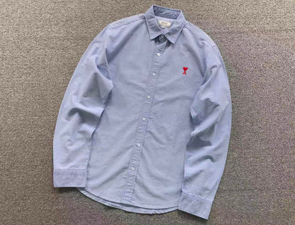 Camisa AMI Paris Logo Coração Bordado