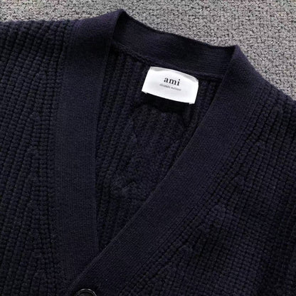 Suéter Cardigan AMI Paris Knit Textured