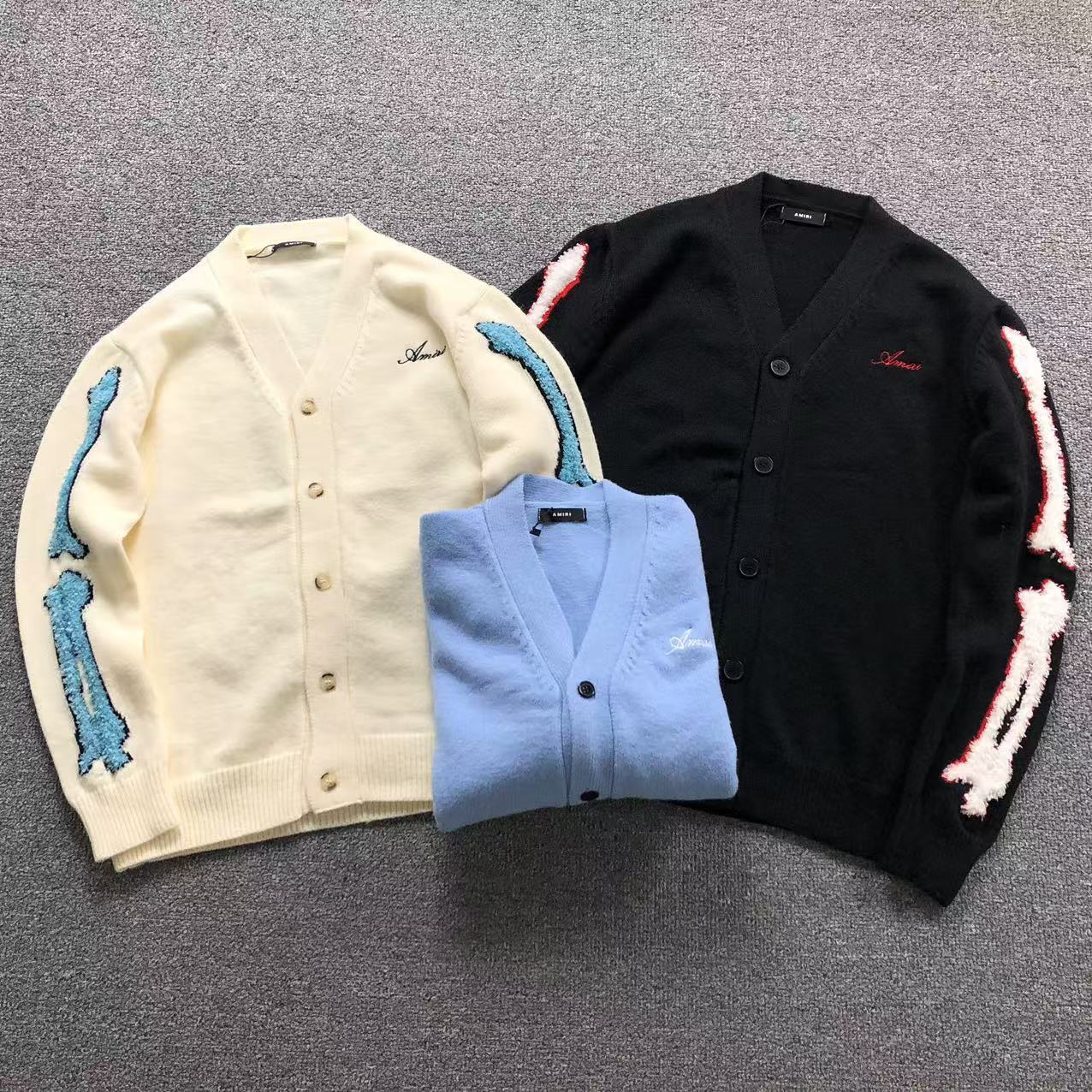 Suéter Cardigan AMIRI Sleeve Bone Signature