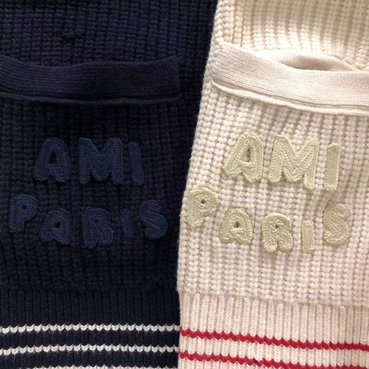 Suéter Cardigan AMI Paris Knit Textured
