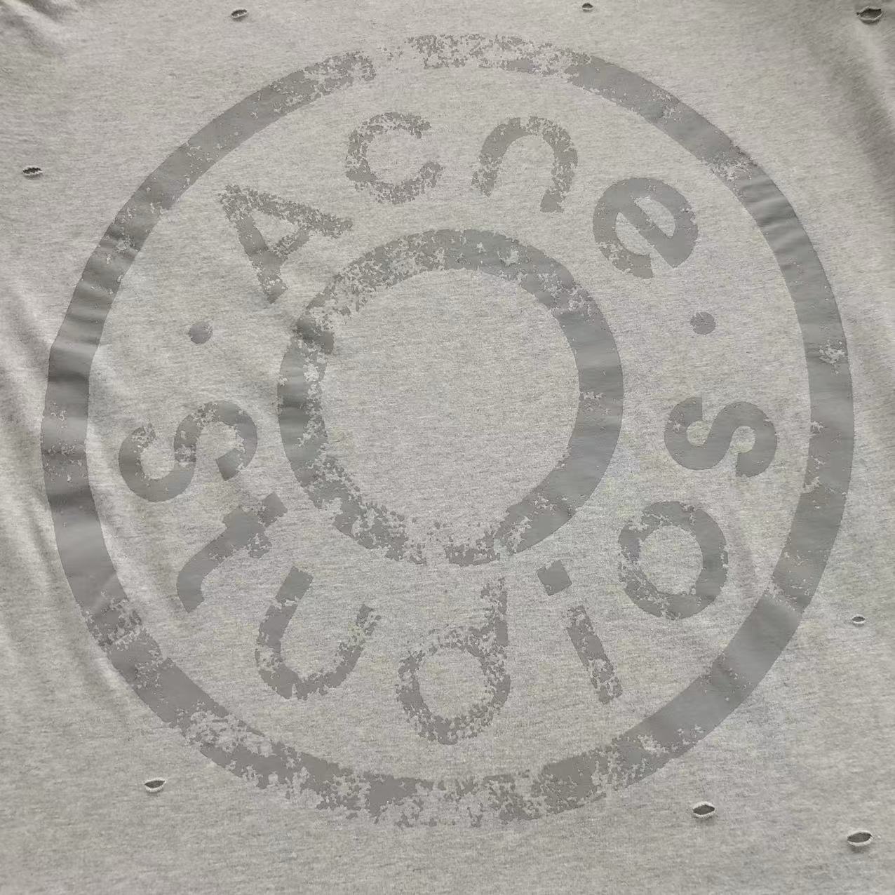 Camiseta Acne Studios Distressed Round Logo