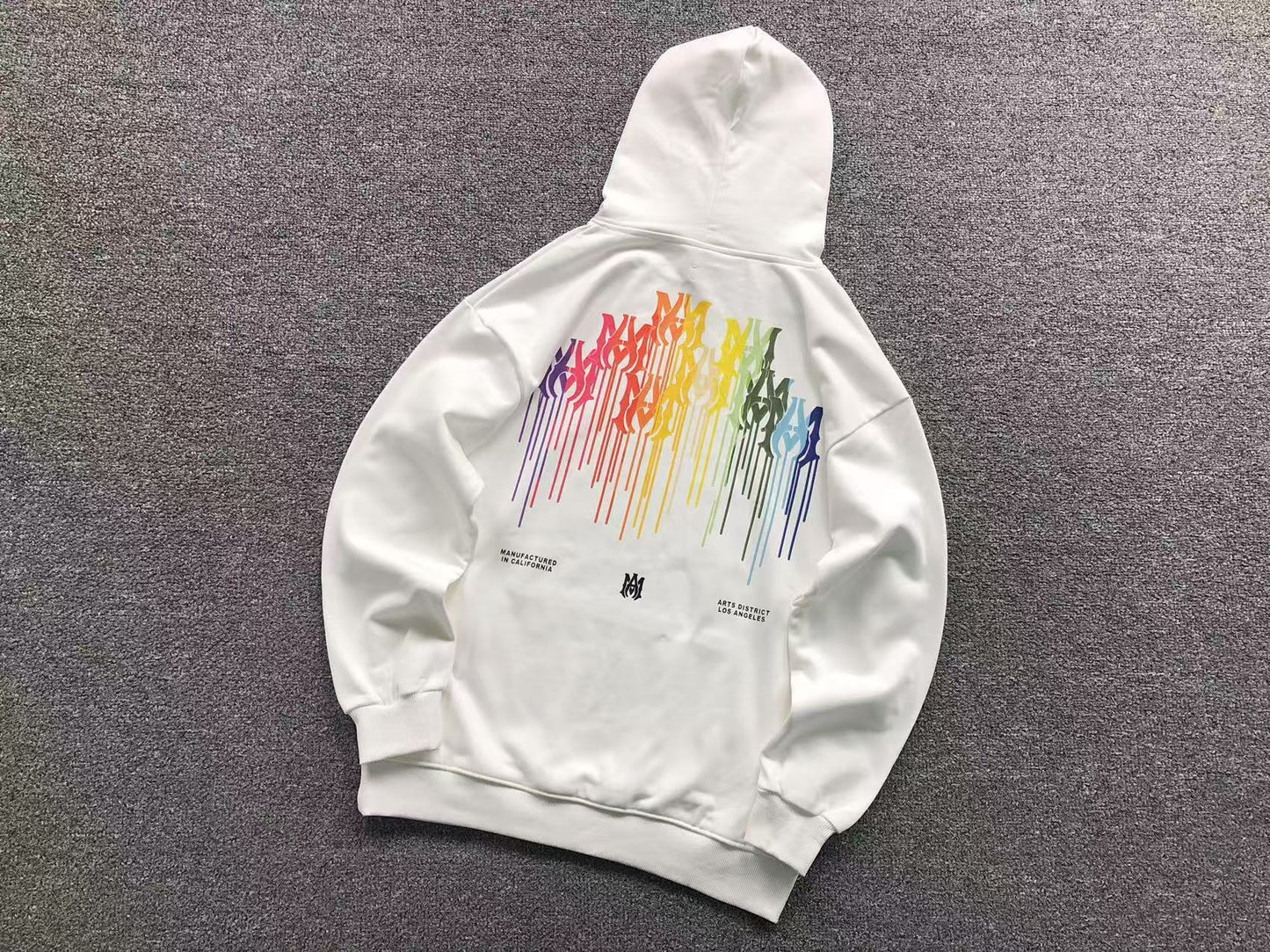 Moletom AMIRI Rainbow Drip Logo Hoodie