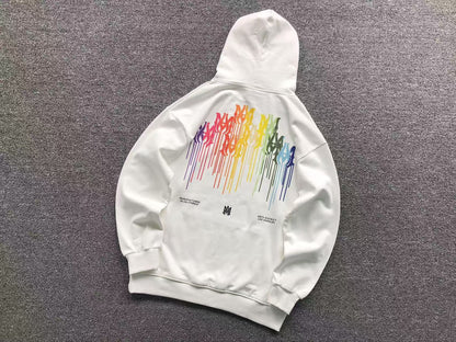 Moletom AMIRI Rainbow Drip Logo Hoodie