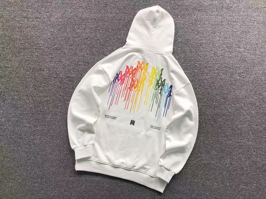 Moletom AMIRI Rainbow Drip Logo Hoodie