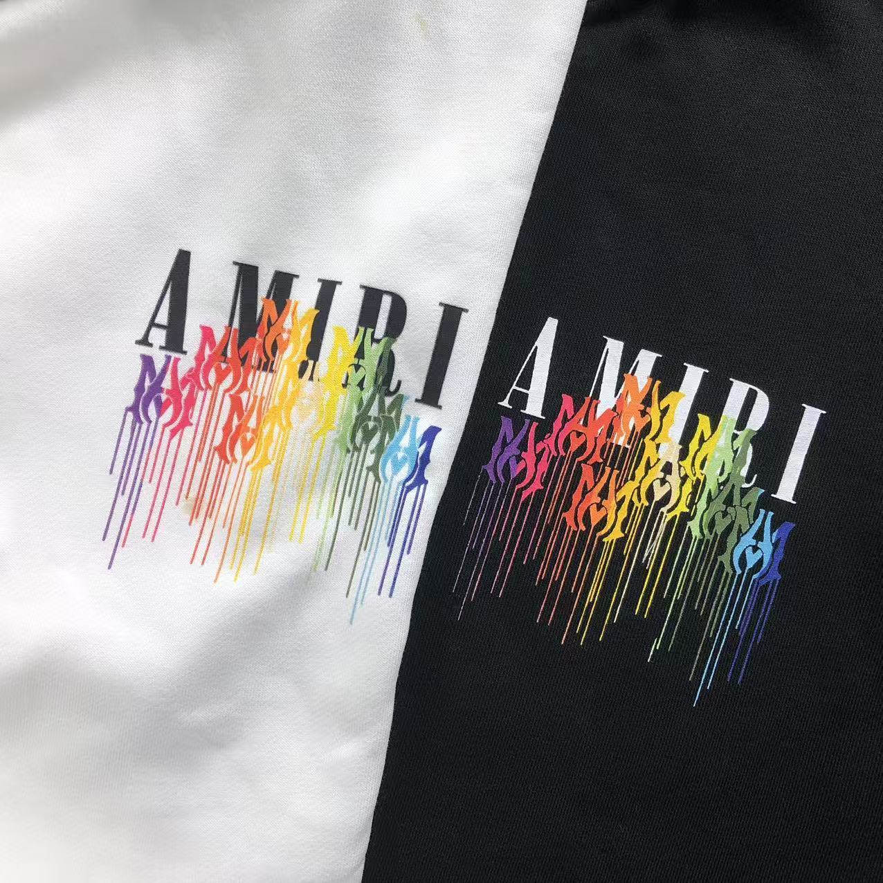 Moletom AMIRI Rainbow Drip Logo Hoodie