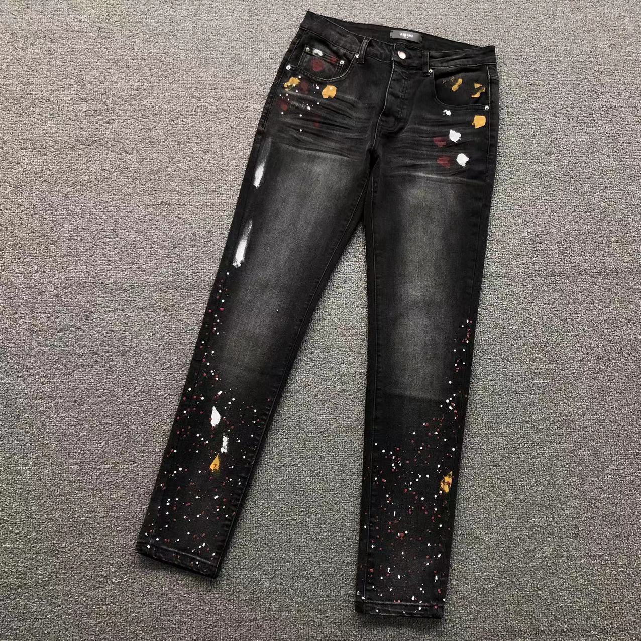 Calça AMIRI Paint Splatter Black
