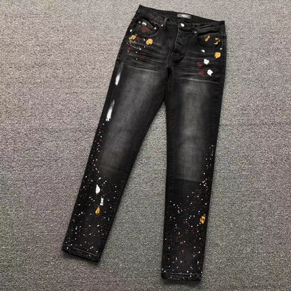 Calça AMIRI Paint Splatter Black
