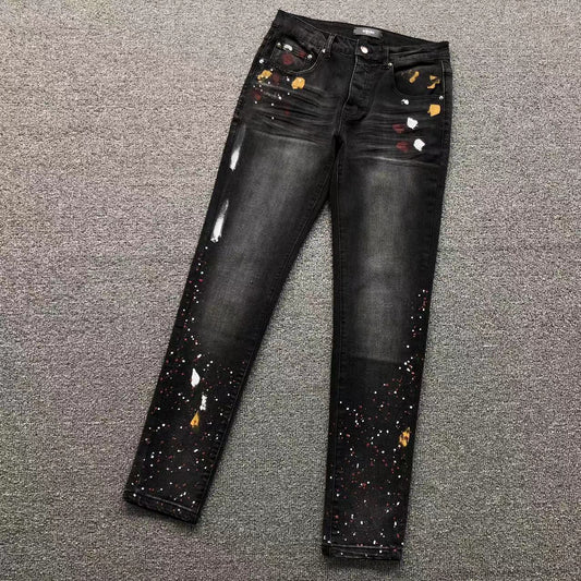 Calça AMIRI Paint Splatter Black