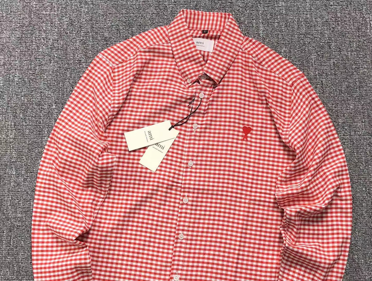 Camisa AMI Paris Gingham Mini Heart
