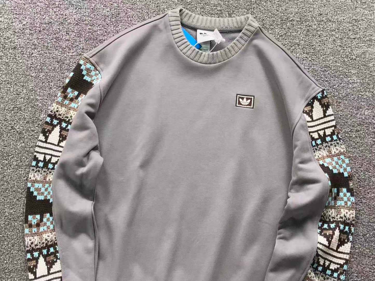 Moletom Adidas Nordic Knit Sleeve Crewneck