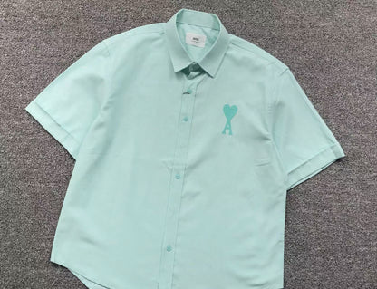 Camisa AMI Paris Tonal Big Heart Short Sleeve Shirt
