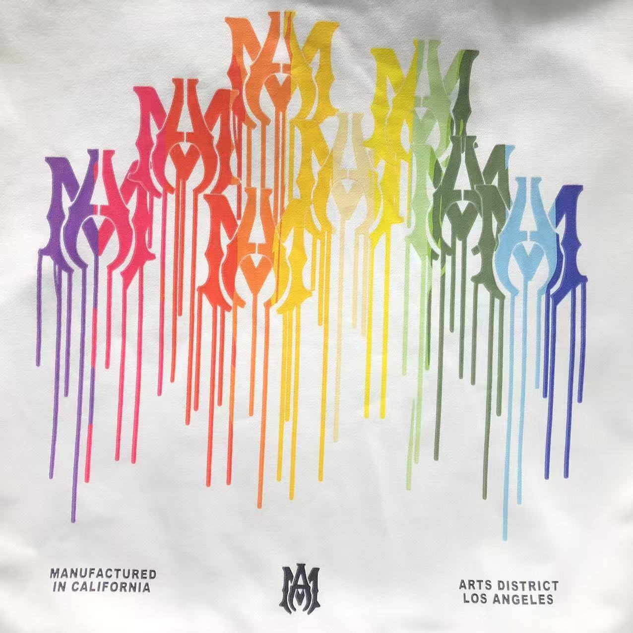 Moletom AMIRI Rainbow Drip Logo Hoodie