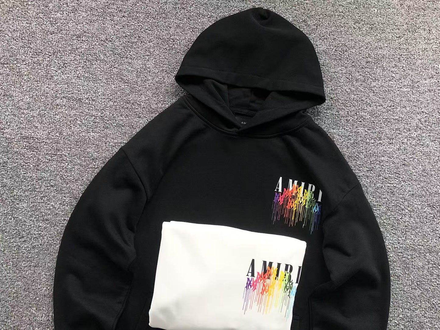 Moletom AMIRI Rainbow Drip Logo Hoodie