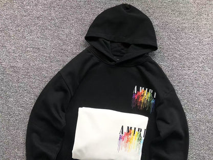 Moletom AMIRI Rainbow Drip Logo Hoodie