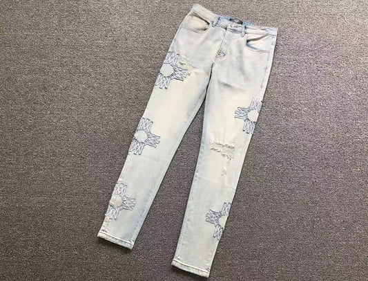 Calça AMIRI White Star Denim