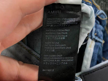 Calça AMIRI Ice Blue Patch Denim