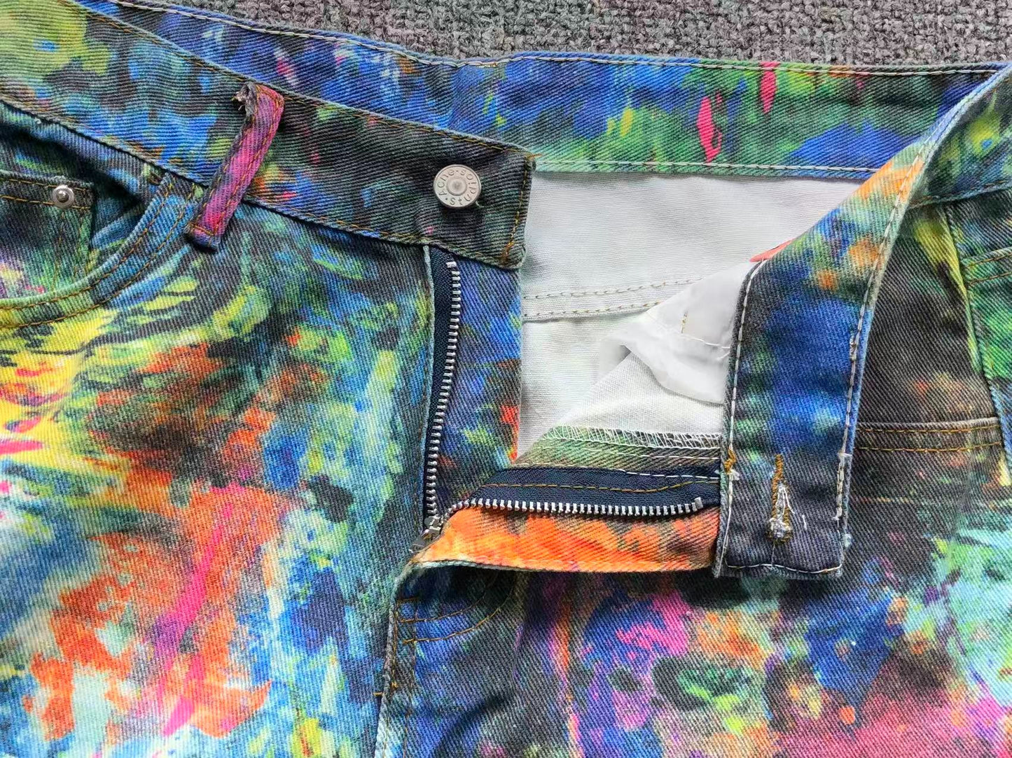 Calça Acne Studios Abstract Paint Denim