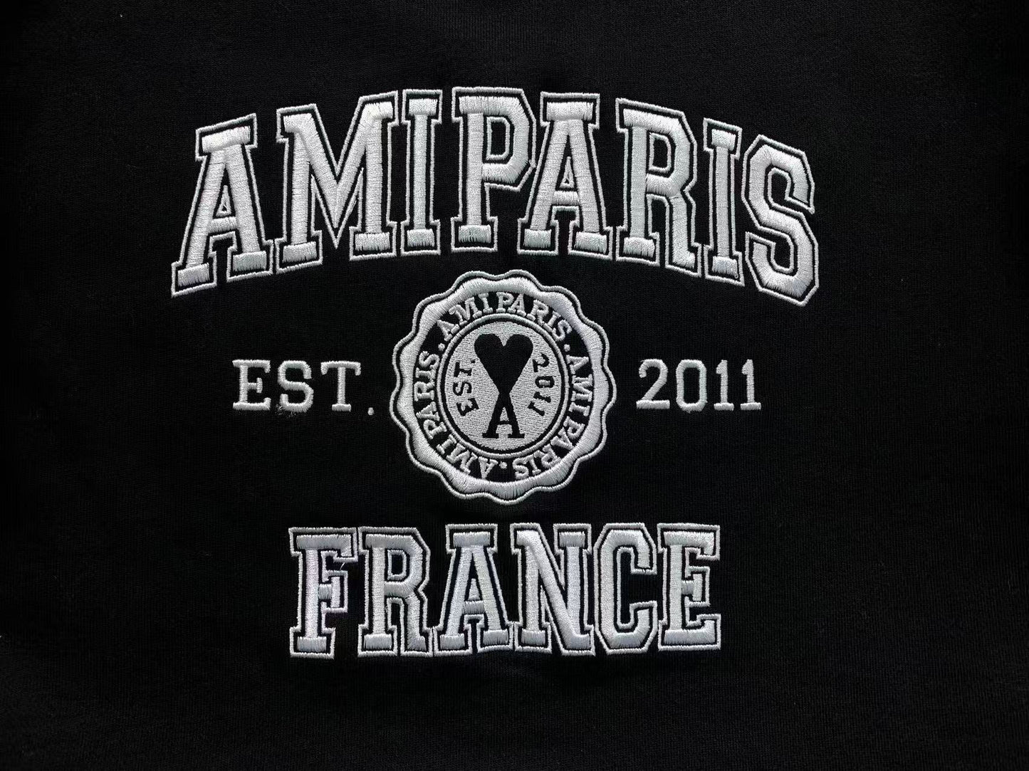 Moletom AMI Paris Logo Collegiate Crewneck