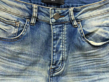Calça AMIRI TR Ice Blue Distressed Denim