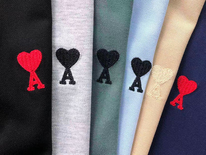 Camisa Polo AMI Paris Heart Logo Classi