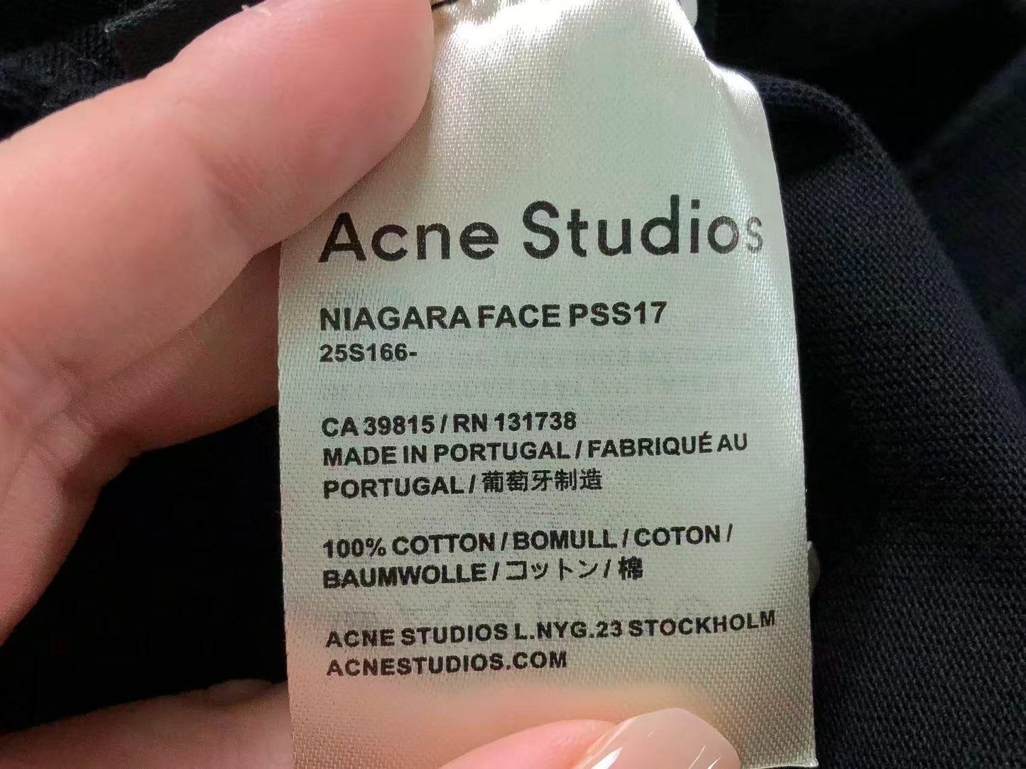 Camiseta Acne Studios A.S. Signature