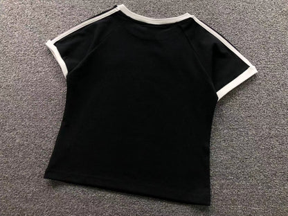 Camiseta Adidas Raglan Core 3-Stripes Feminina