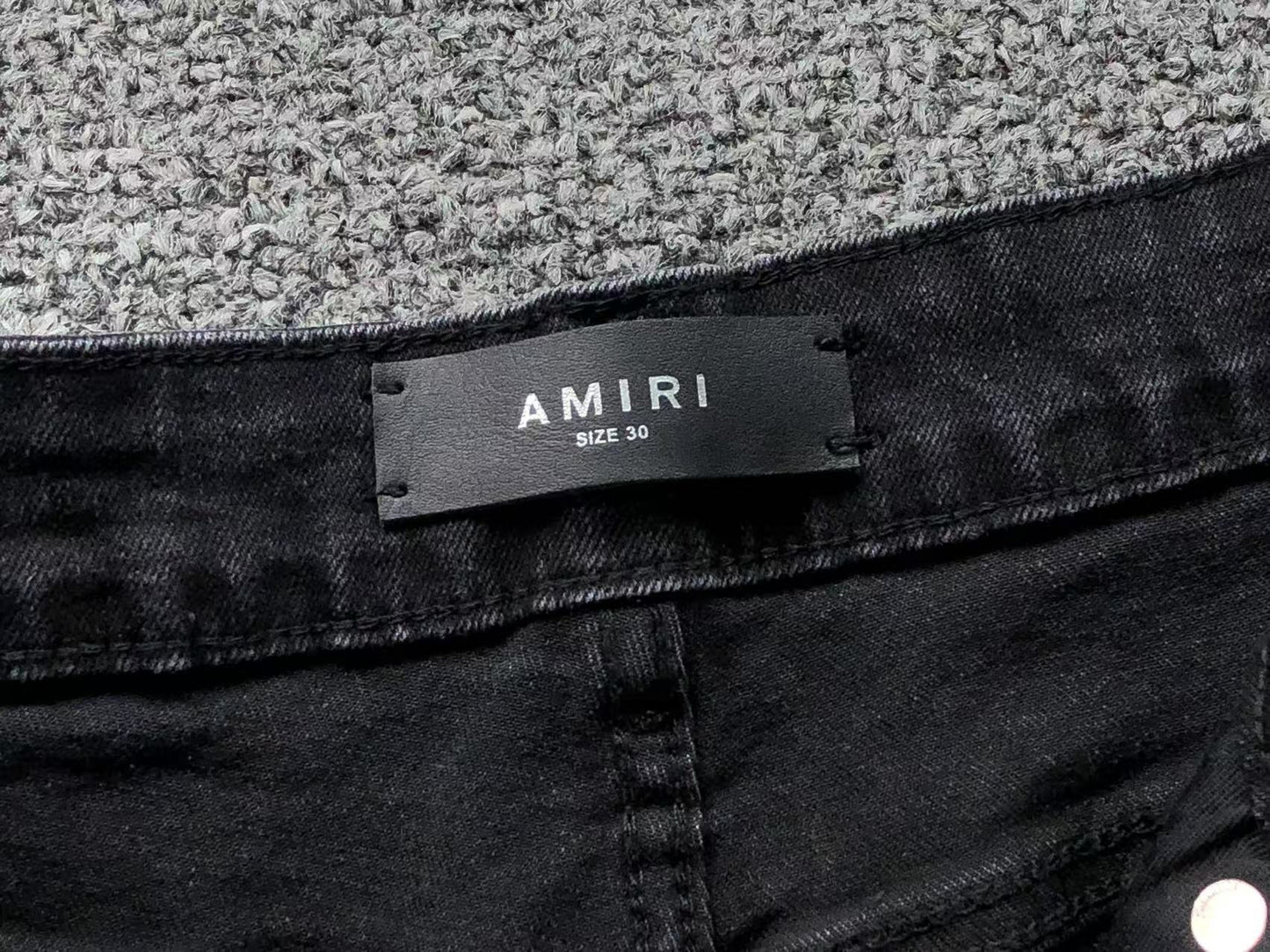 Calça AMIRI Star Logo Black Denim
