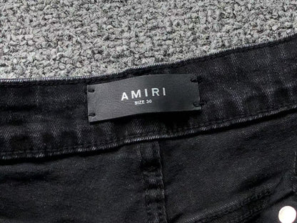 Calça AMIRI Star Logo Black Denim