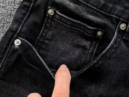 Calça AMIRI Hollywood Black Destroyed Denim