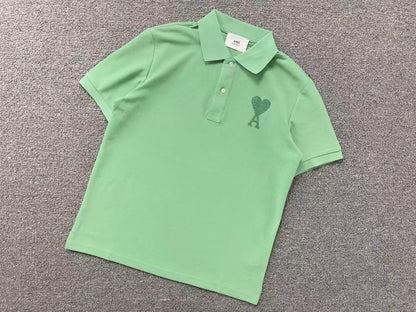 Camisa Polo AMI Paris Big Heart Logo Classic