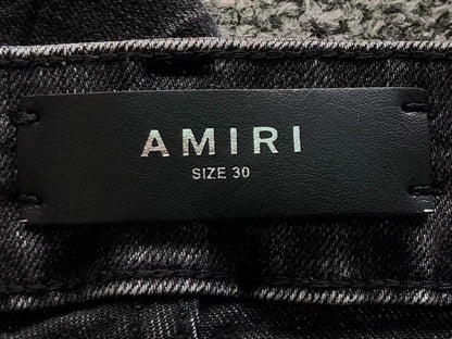 Calça AMIRI Multi Patch Black Destroyed Denim